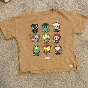 GAP Marvel Tan Kids Tee with Avengers